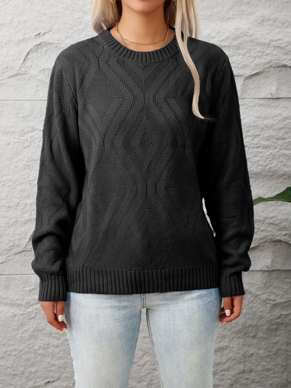 Women Cable Knit Pullover