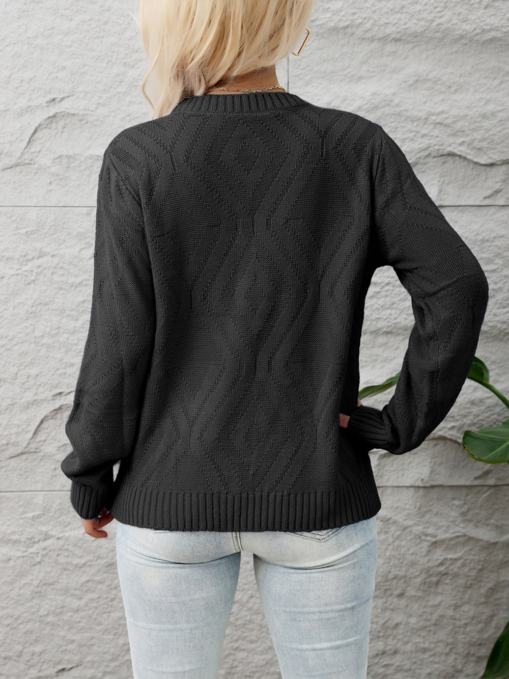 Women Cable Knit Pullover