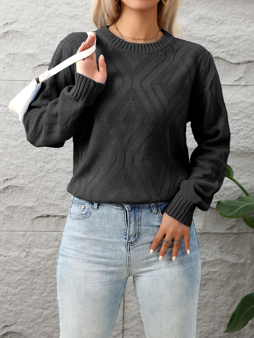 Women Cable Knit Pullover