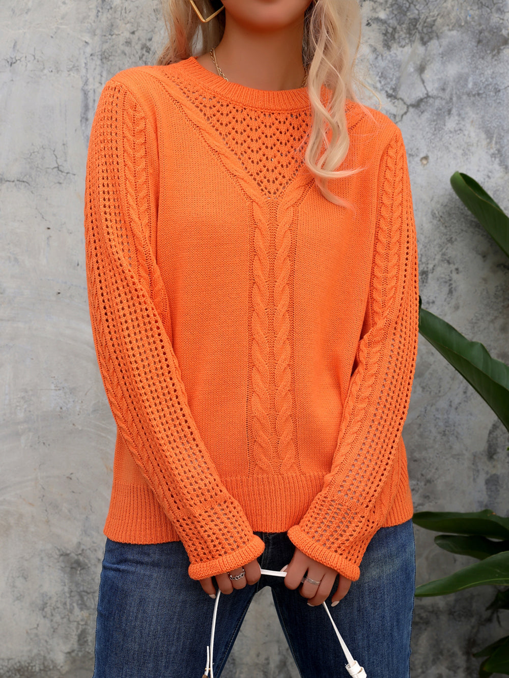 Women Self Design Pullover