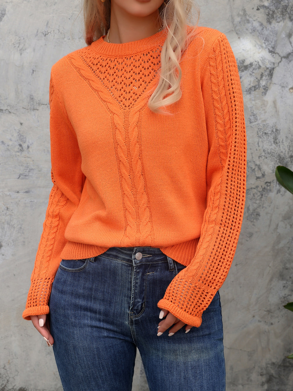 Women Self Design Pullover