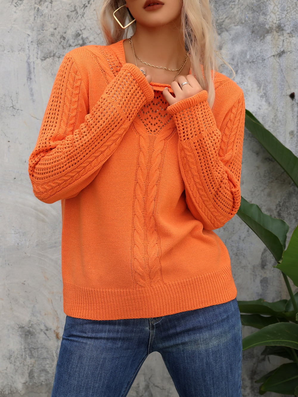 Women Self Design Pullover