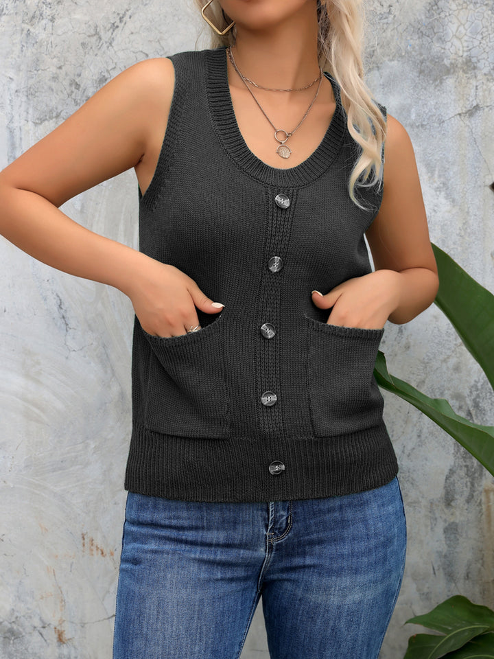 Women Solid Sweater Vest