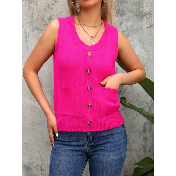 Women Ribbed Sweater Vest