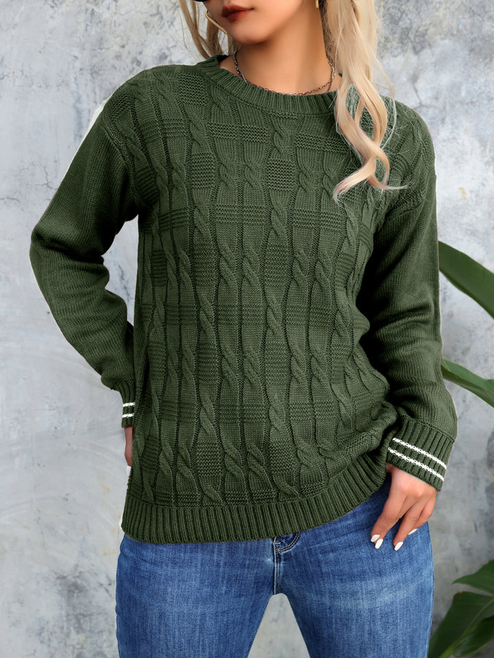 Women Cable Knit Pullover