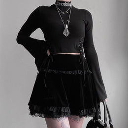 Flared Layered Mini Skirt