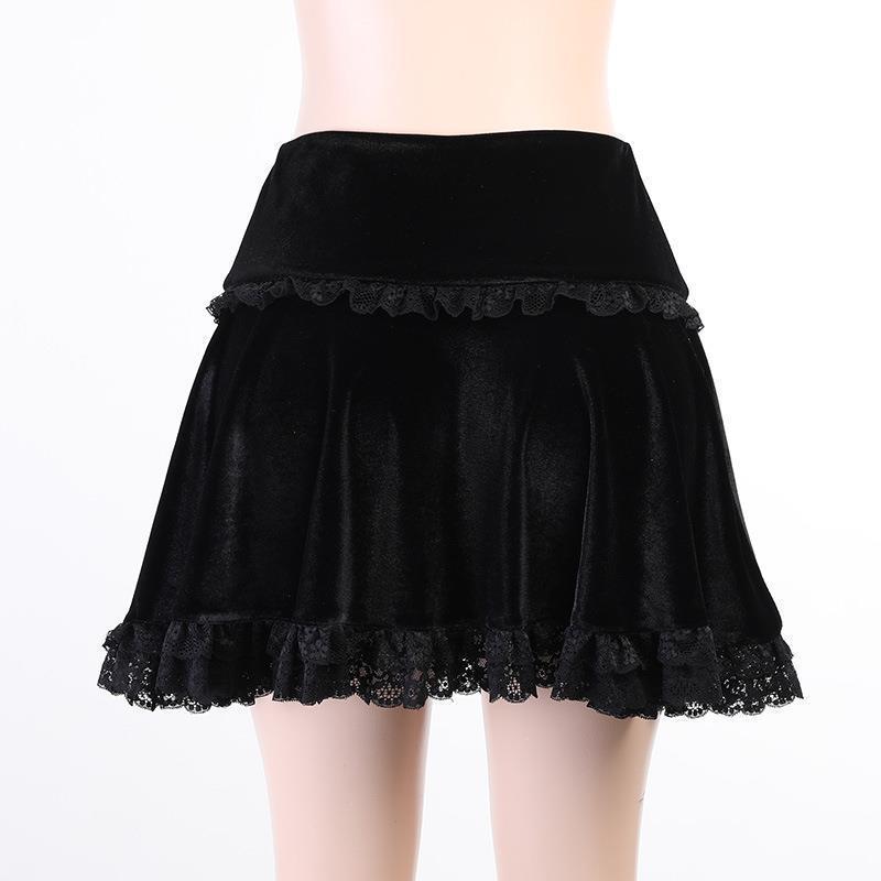 Flared Layered Mini Skirt