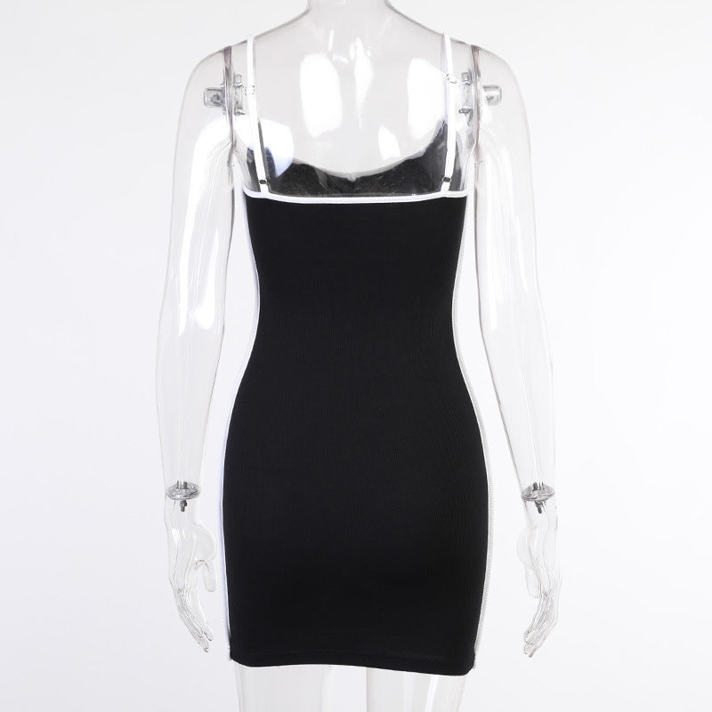 Shoulder Straps Sleeveless Bodycon Mini Dress