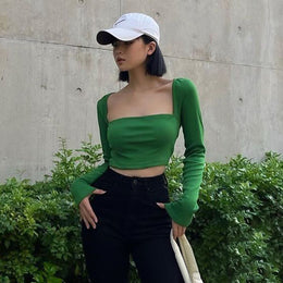 Square Neck Crop Top
