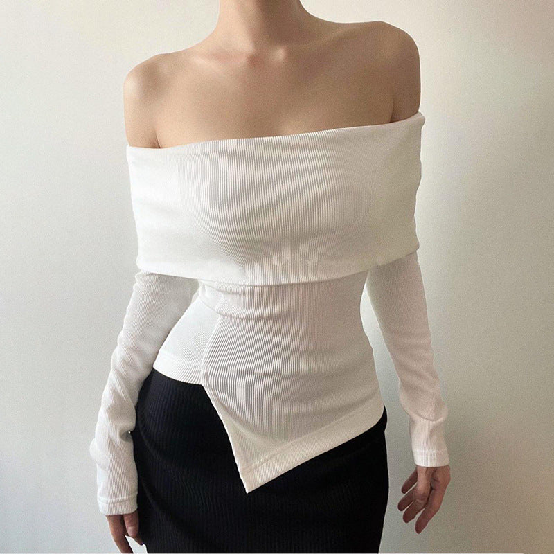Off-Shoulder Long Sleeves Top