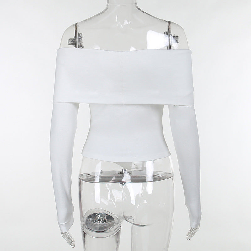 Off-Shoulder Long Sleeves Top