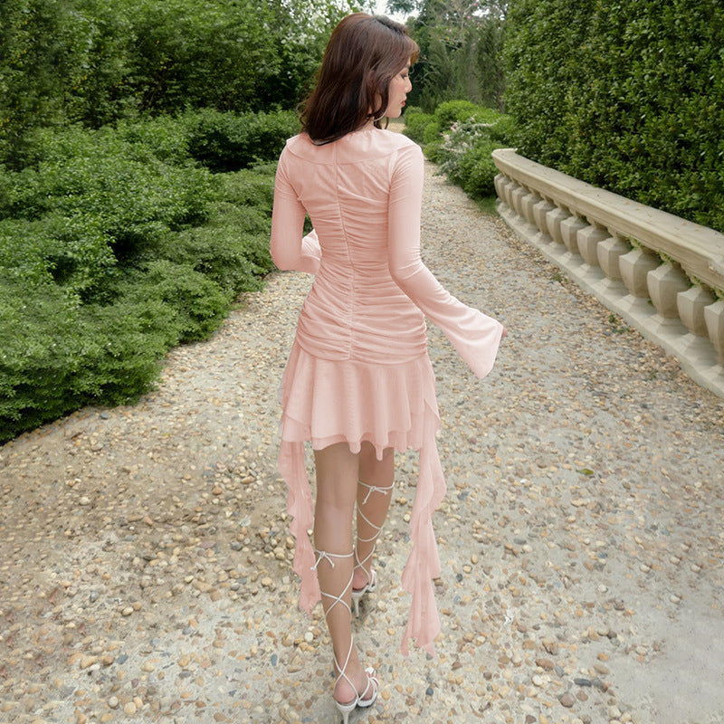 V-Neck A-Line Dress