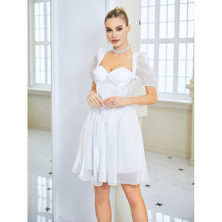 White Fit & Flare Mini Dress