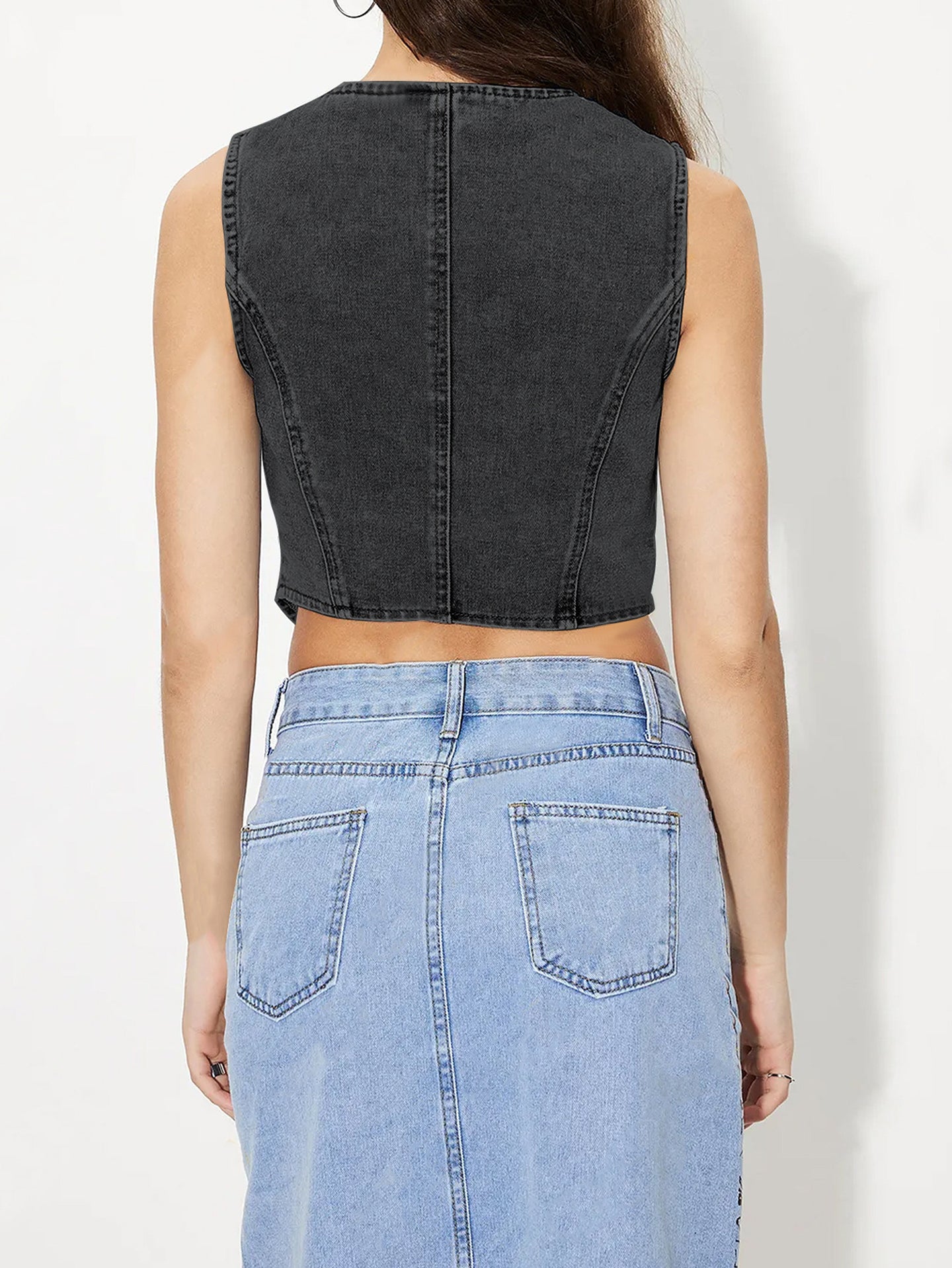 Women Denim Cotton Crop Top