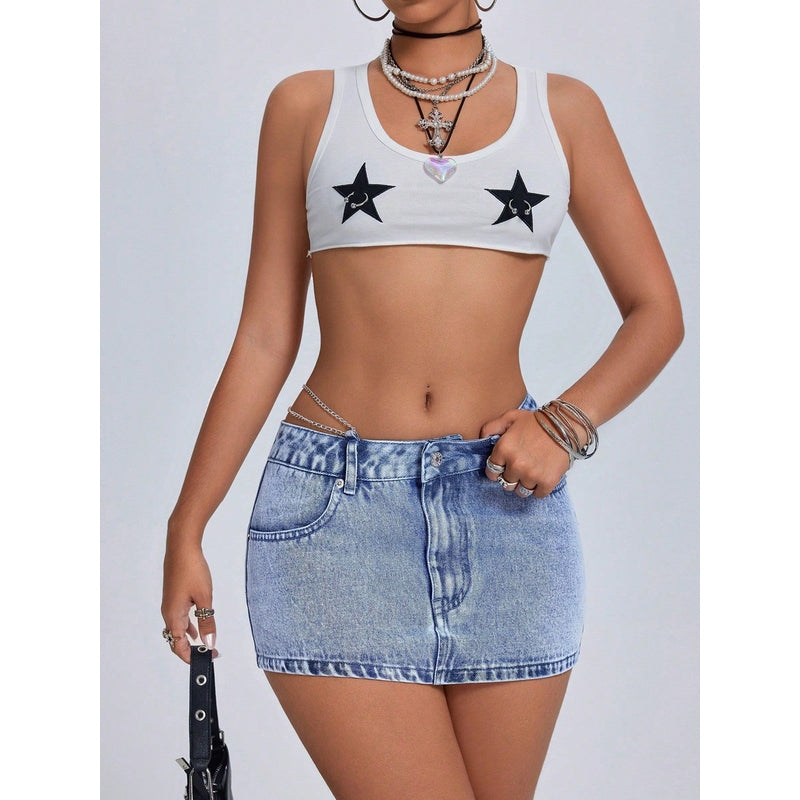 Straight Mini Skirt