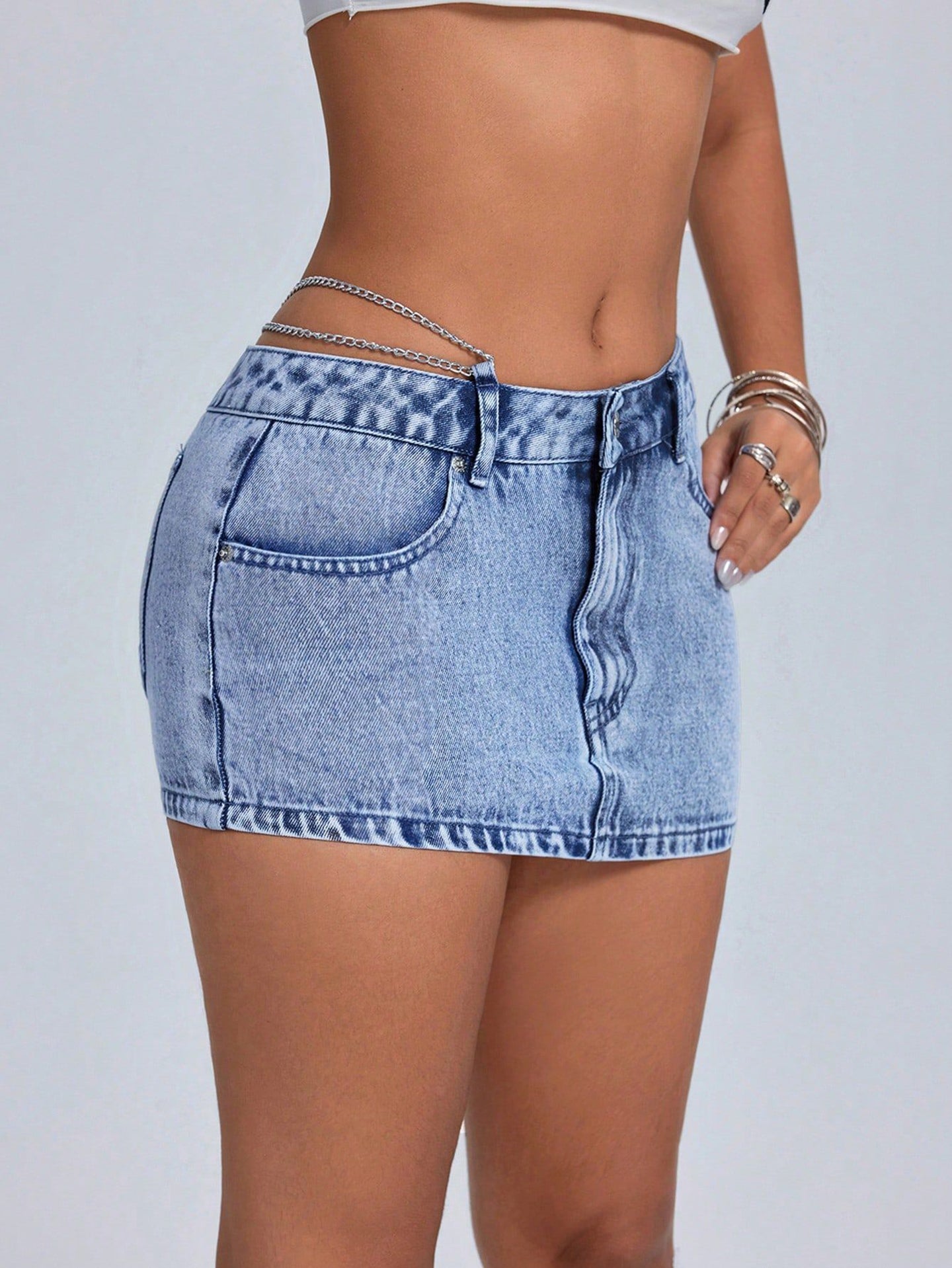 Straight Mini Skirt
