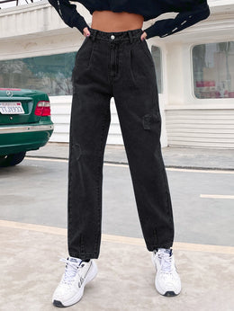 Women Black Mildly Distressed Jeans