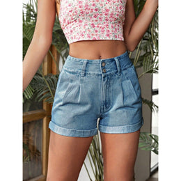 Women Mid-Rise Denim Shorts
