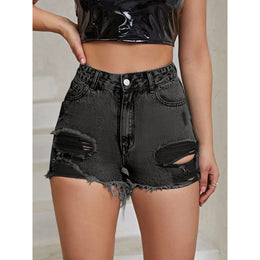 Women Mid Rise Skinny Fit  Denim Shorts