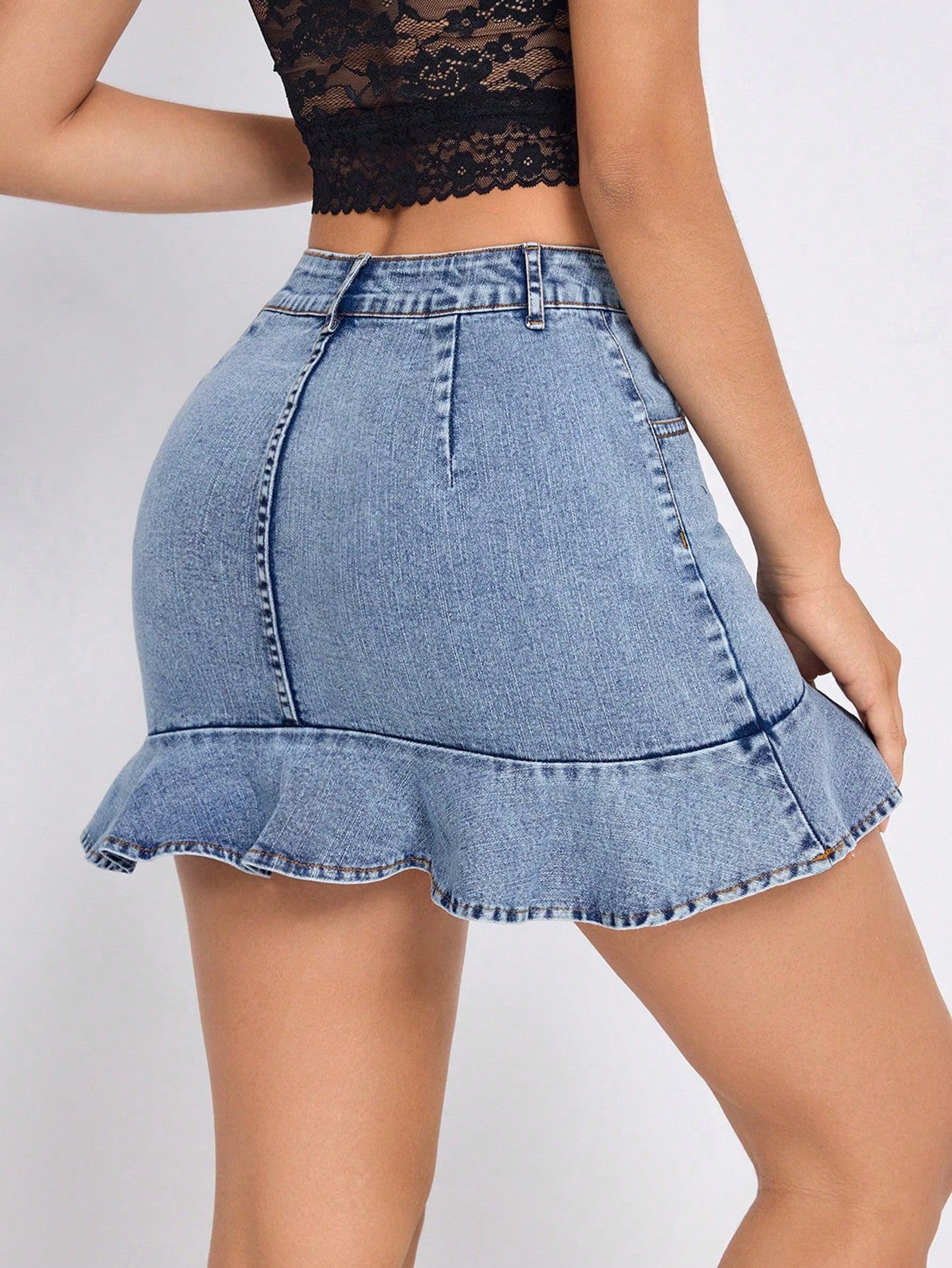 Straight Mini Skirt