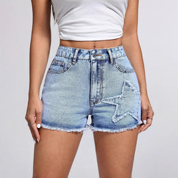 Women Relaxed Fit Denim Shorts