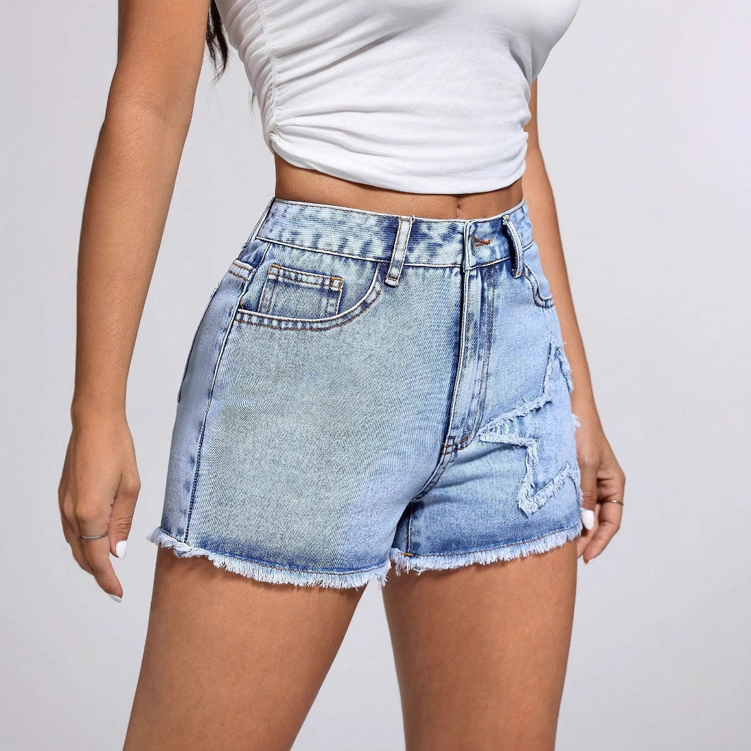 Women Relaxed Fit Denim Shorts