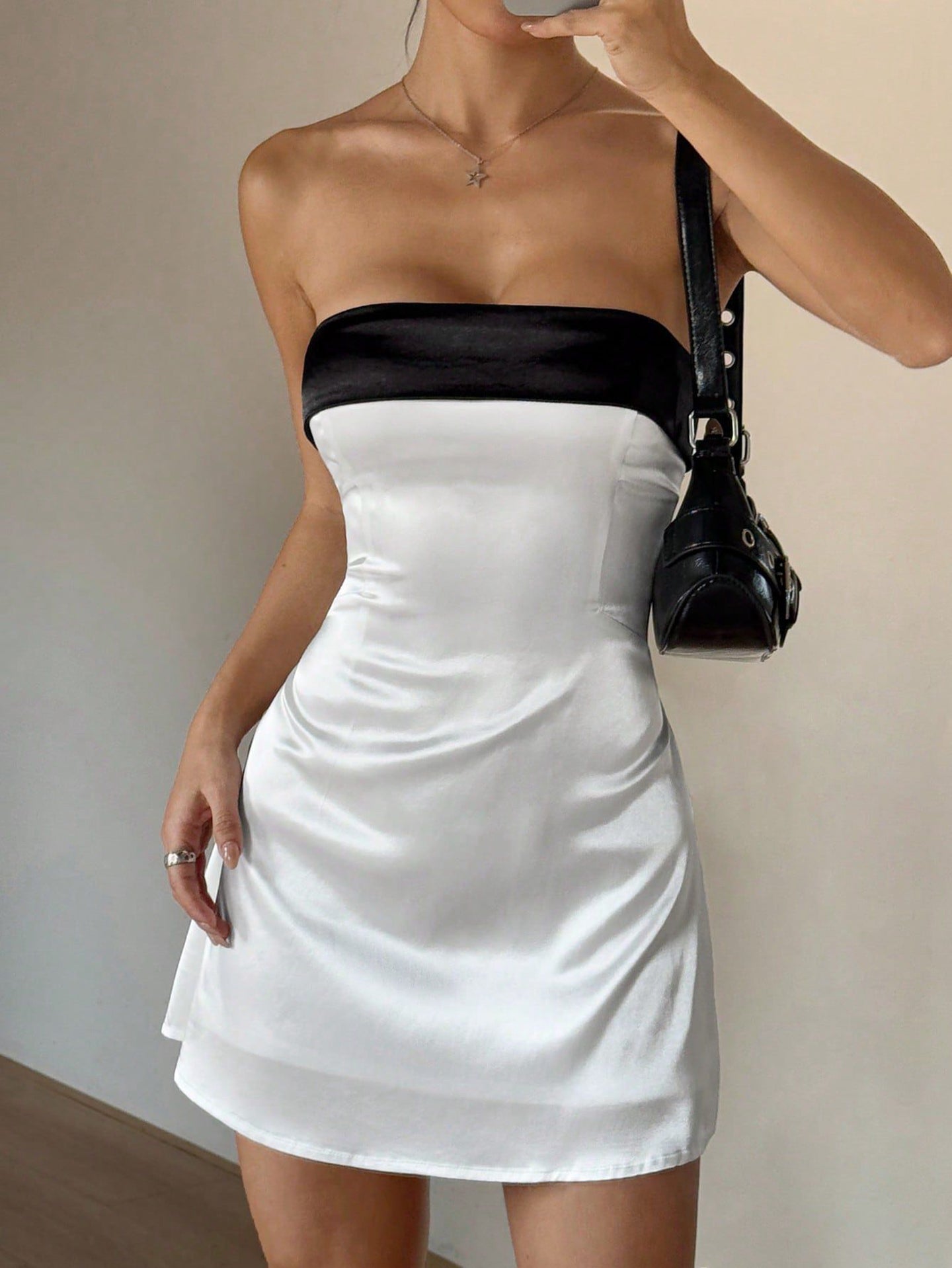 Strapless Bandeau Mini Dress