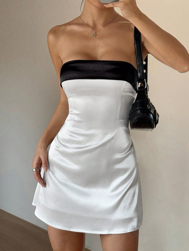 Strapless Bandeau Mini Dress