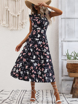 Floral Printed Fit & Flare Dress
