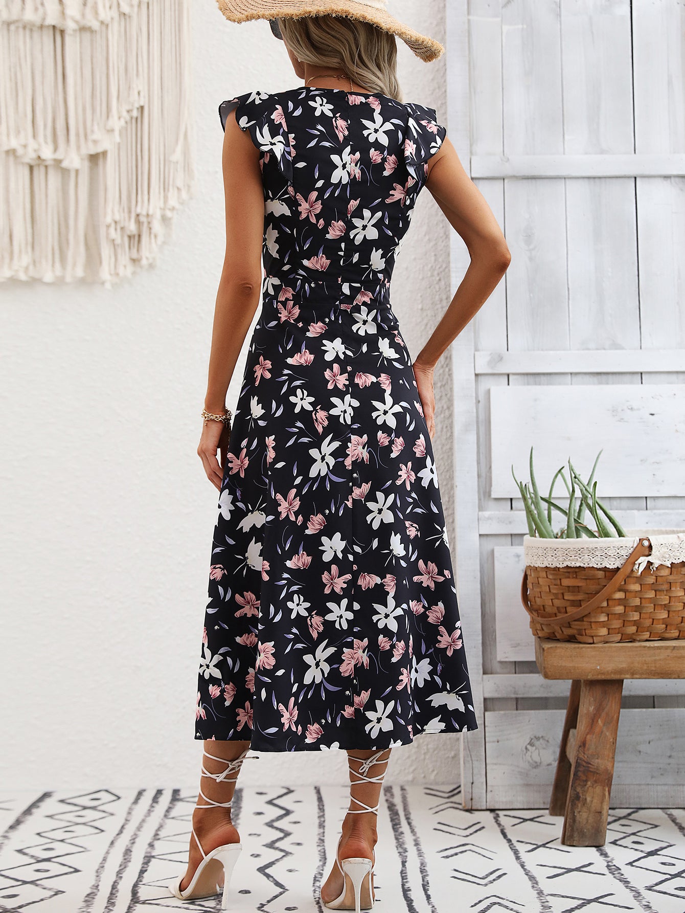 Floral Printed Fit & Flare Dress