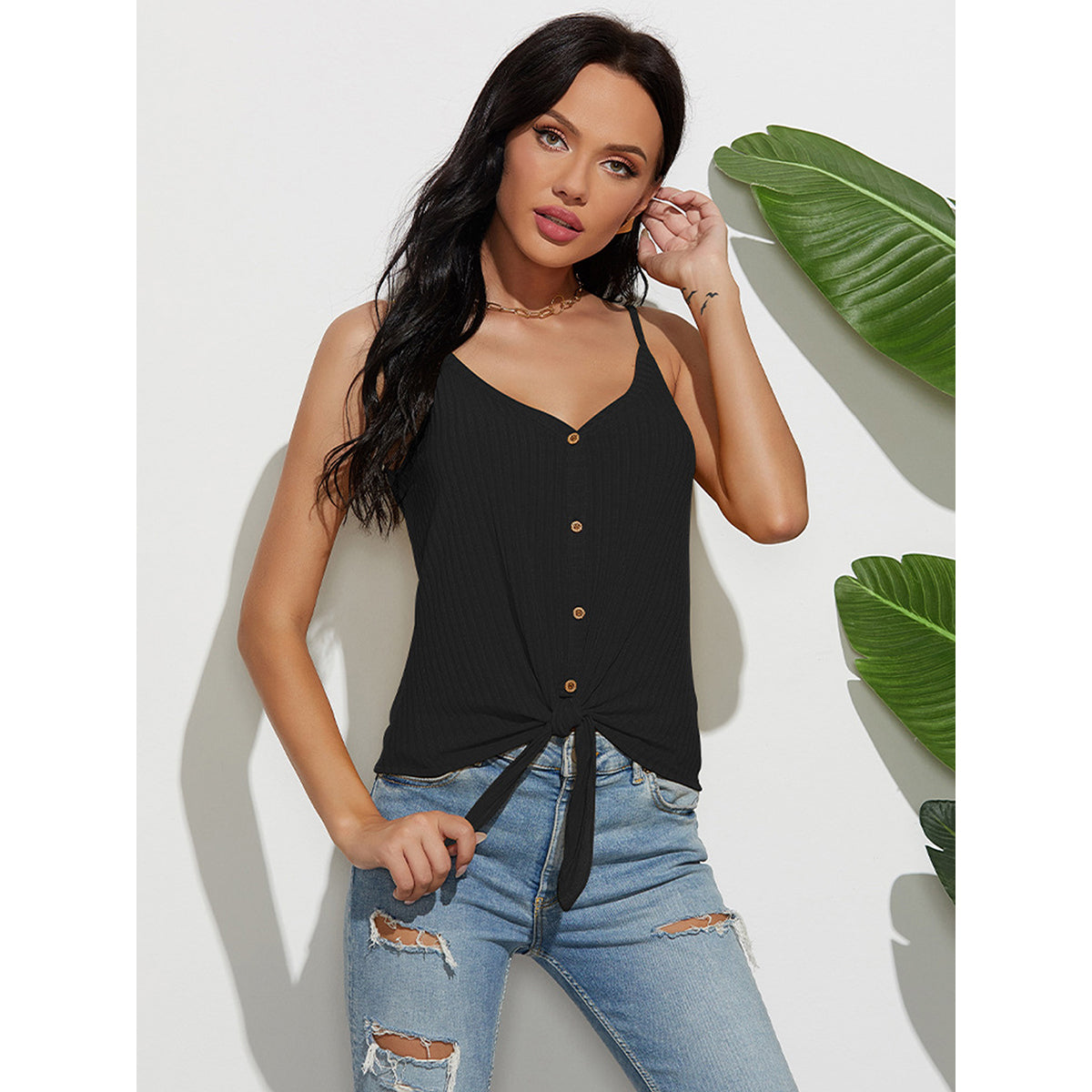 Black Solid Top