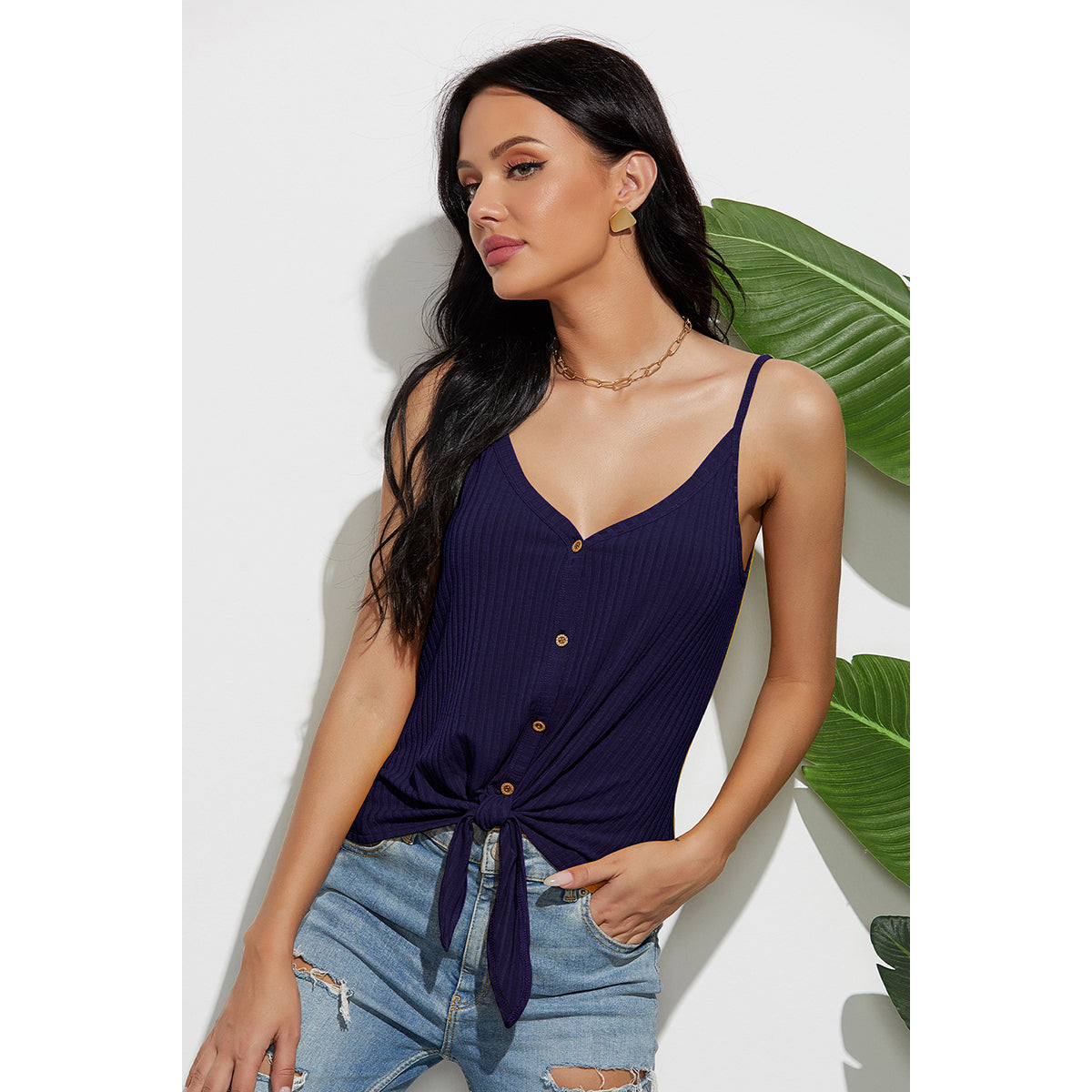 Women Blue Striped Top