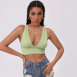 Green Bralette Crop Top