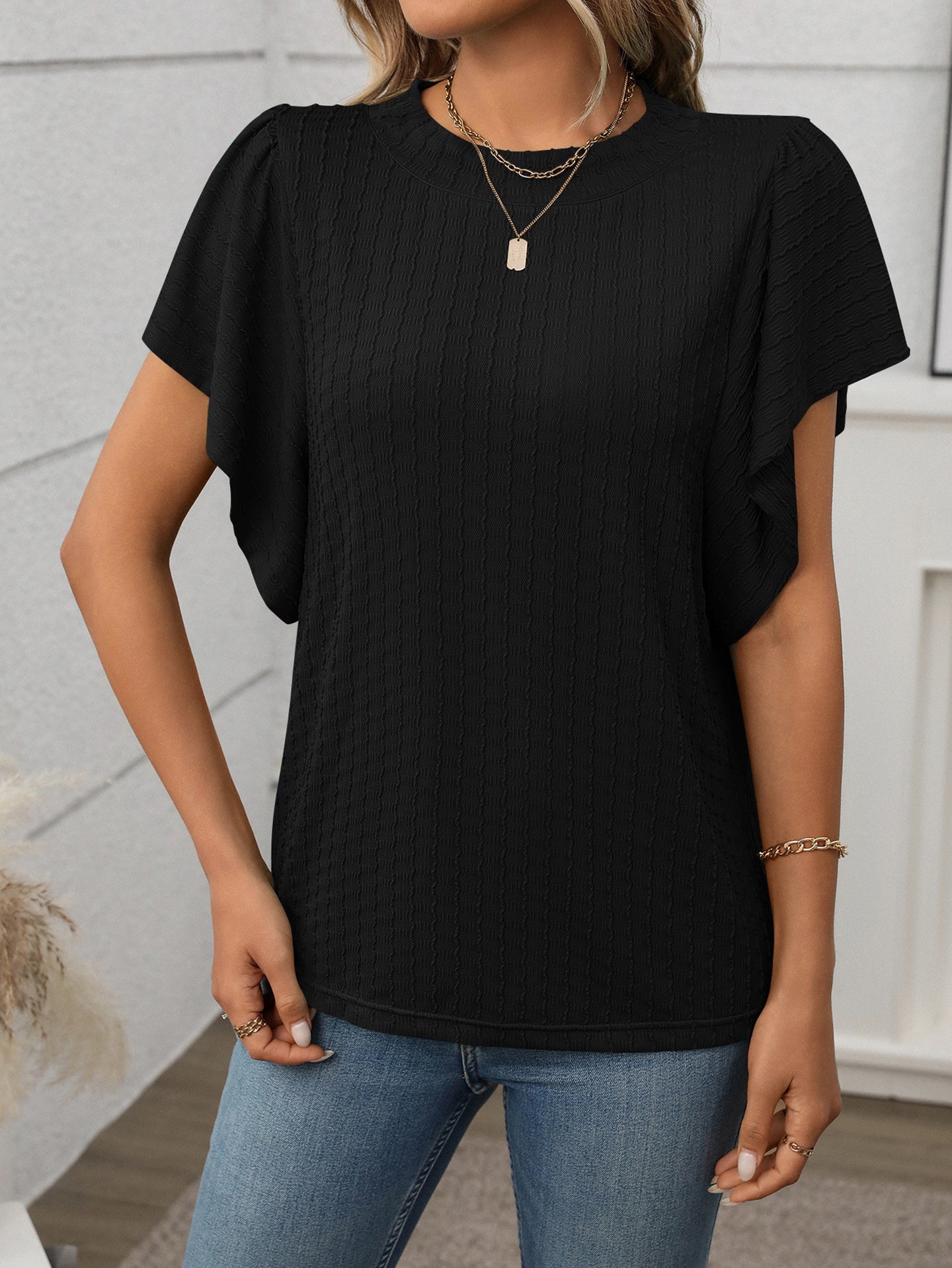 Women Flared Sleeves Regular Top