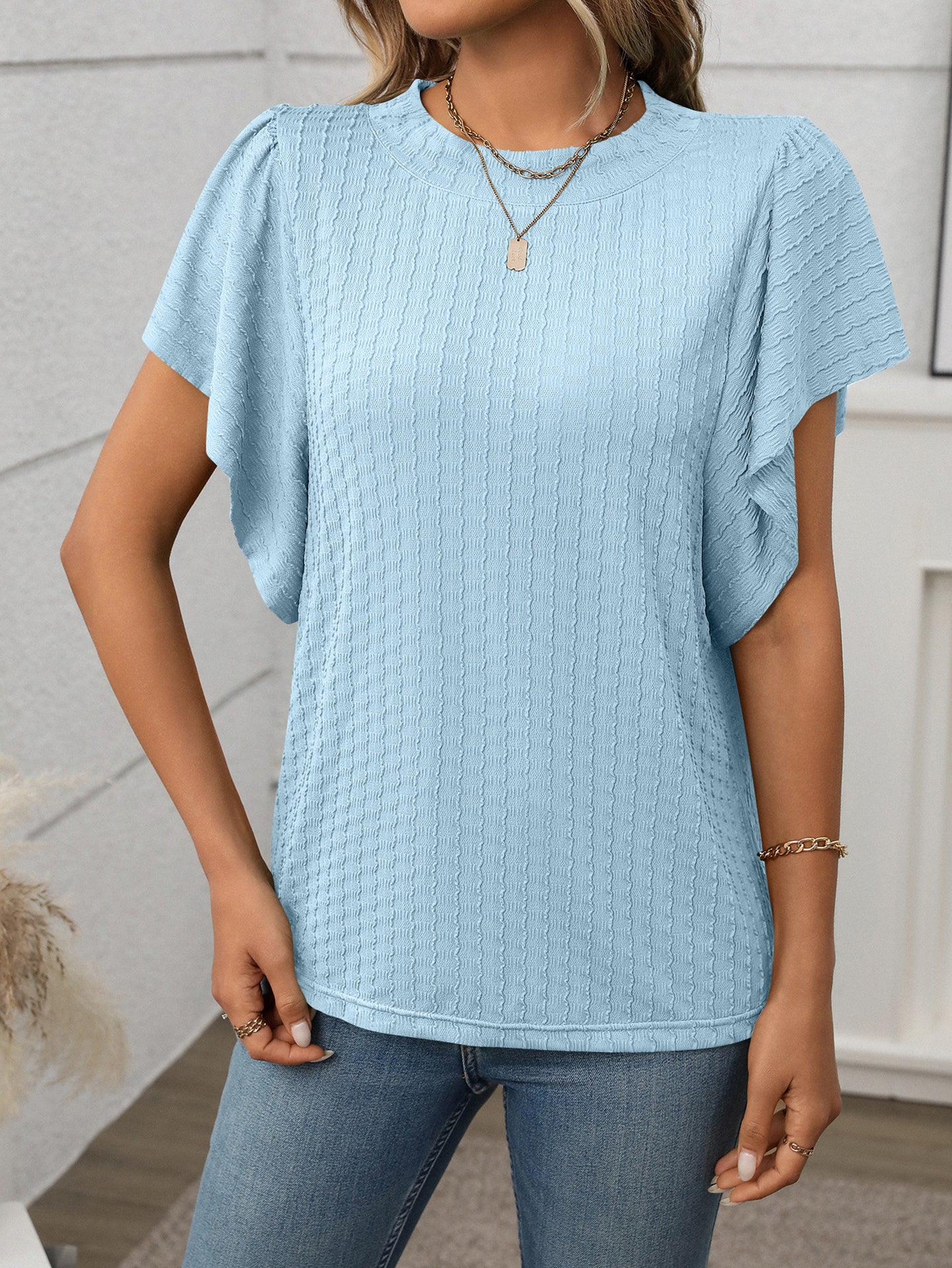 Women Self Design Peplum Top