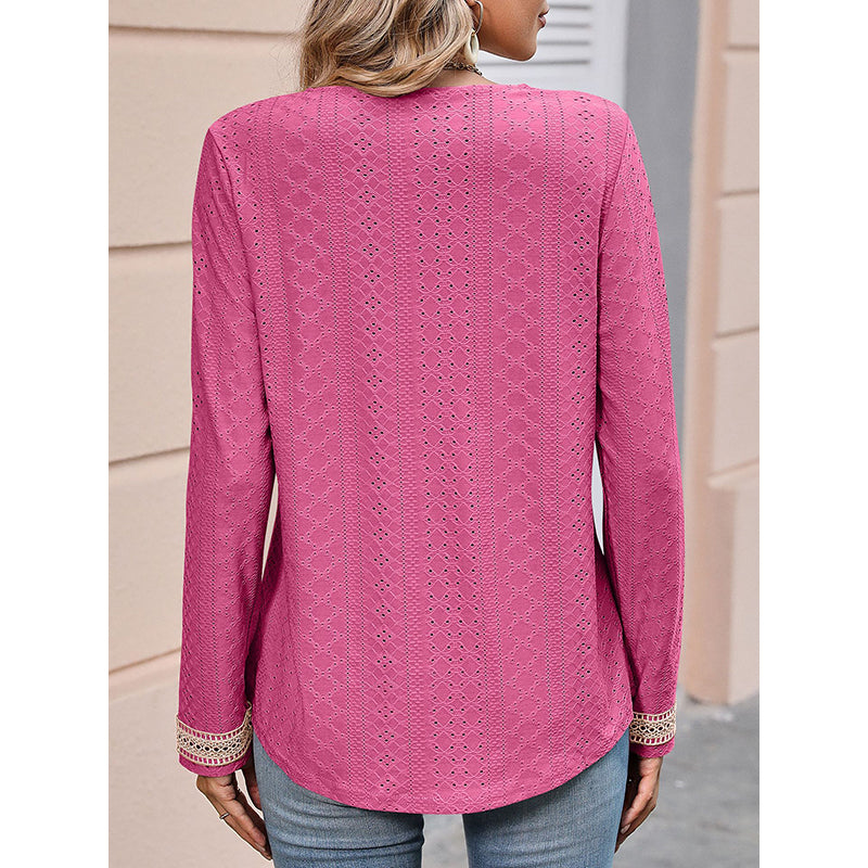 V-Neck Schiffli Top