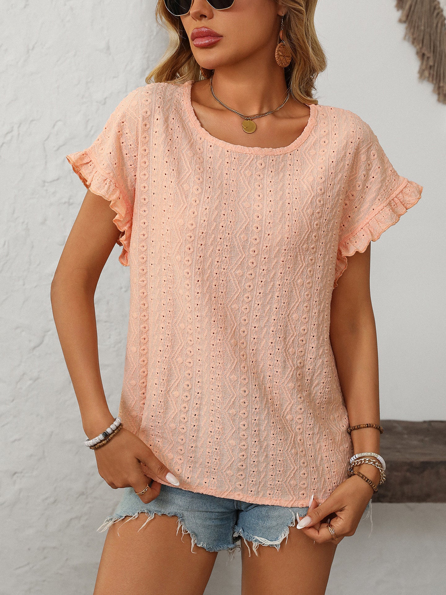 Flutter Sleeve Georgette Top