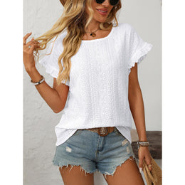 Women Flutter Sleeves Top