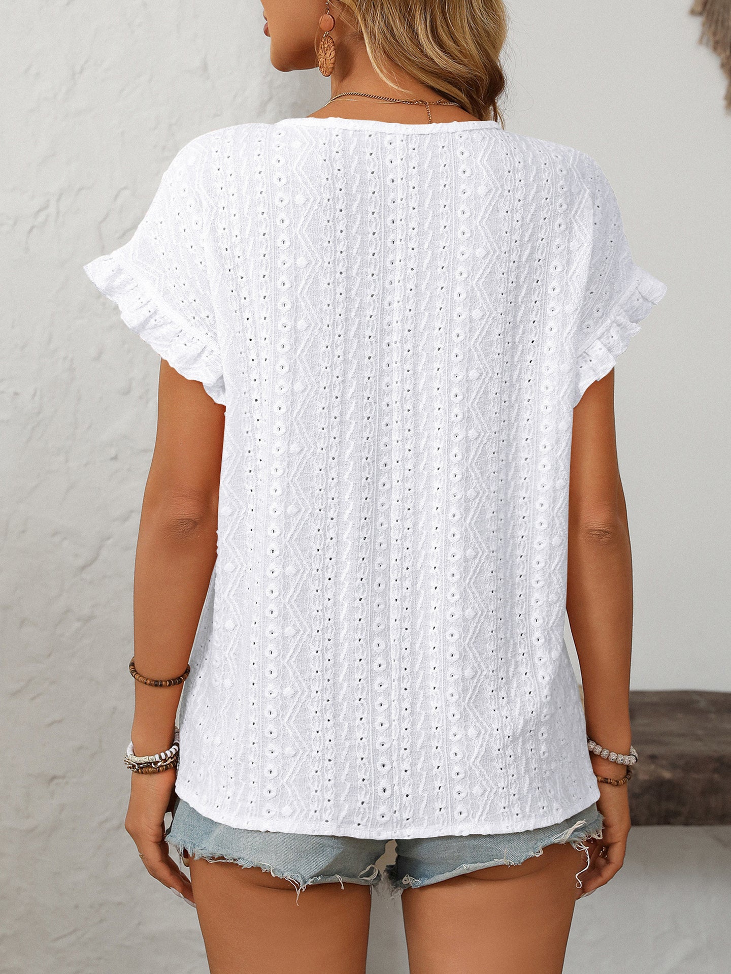Women Flutter Sleeves Top