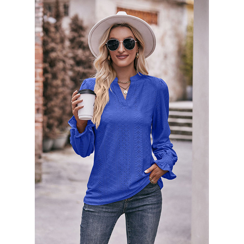 V-Neck Puff Sleeve Top