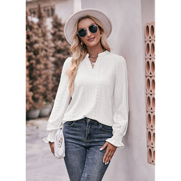 Self Design V-Neck Top