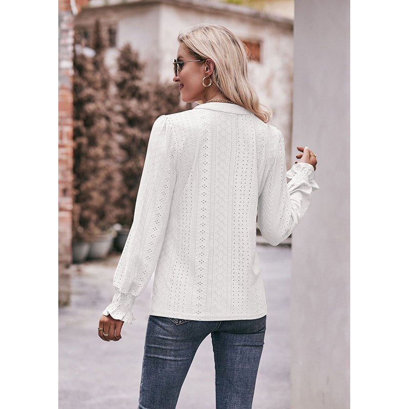 Self Design V-Neck Top