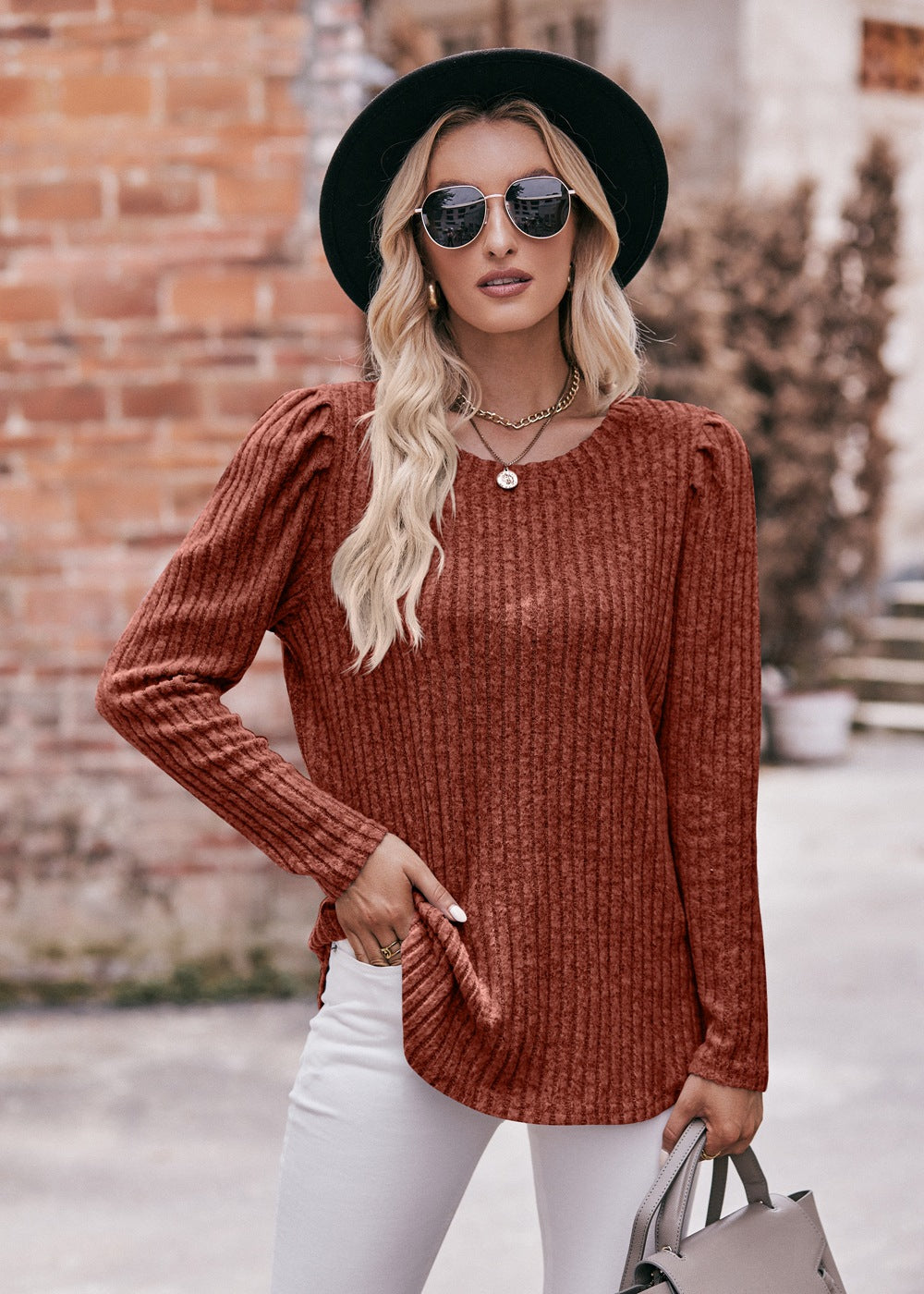 Striped Round Neck Top