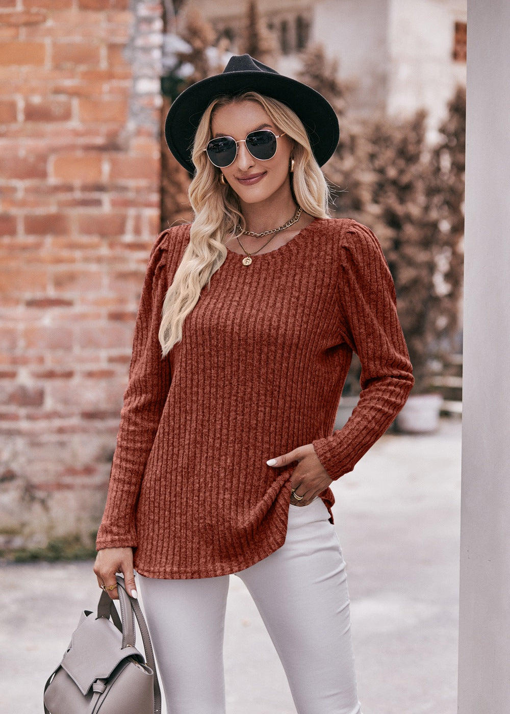 Striped Round Neck Top