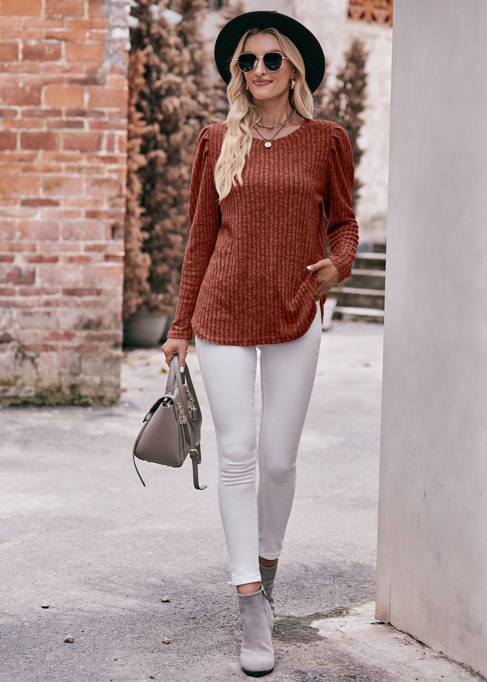 Striped Round Neck Top