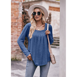 Square Neck Empire Longline Top