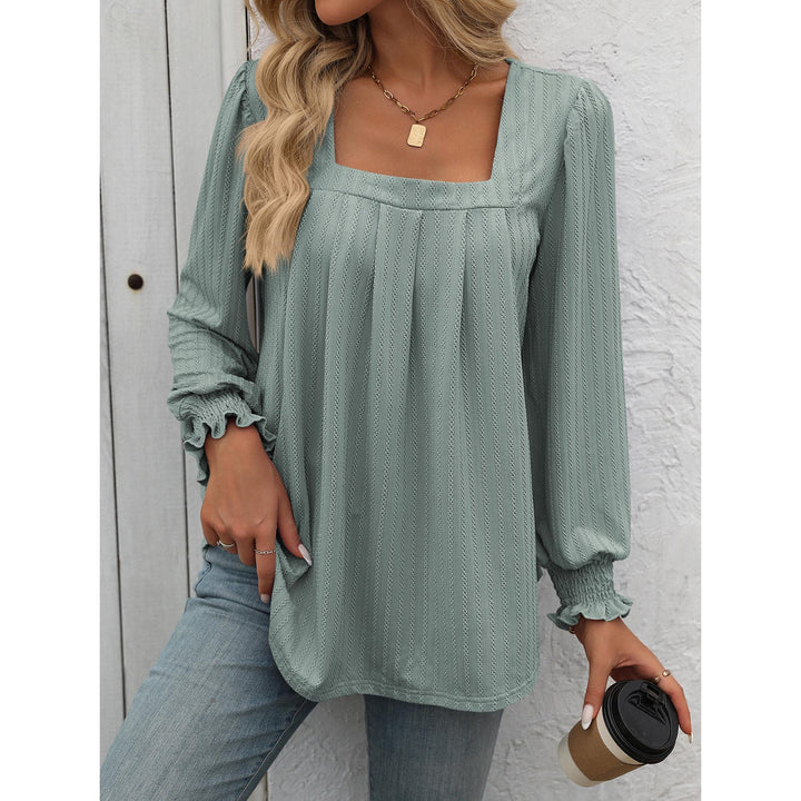 Women Solid Square Neck Top