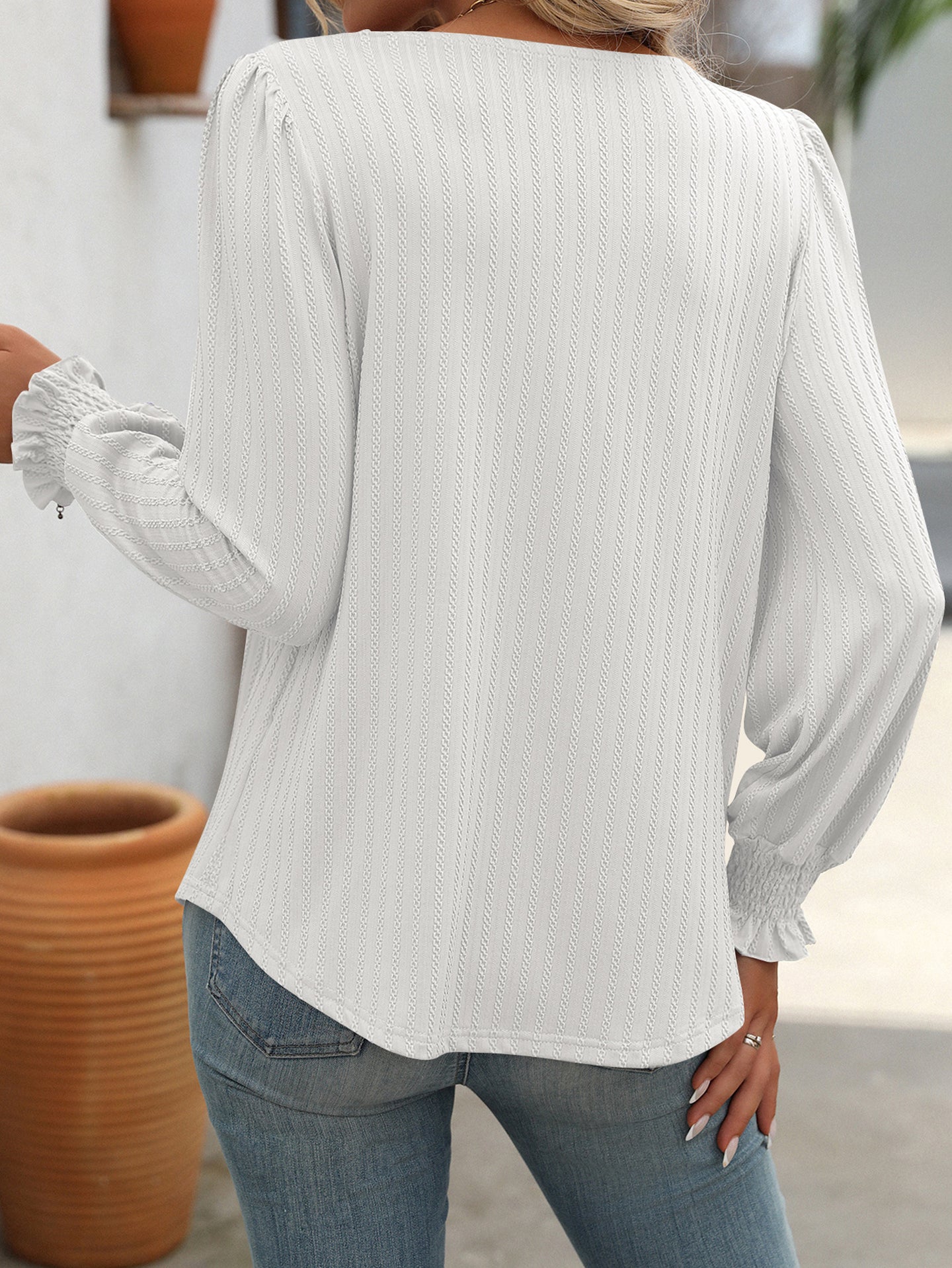 Women Solid Square Neck Top