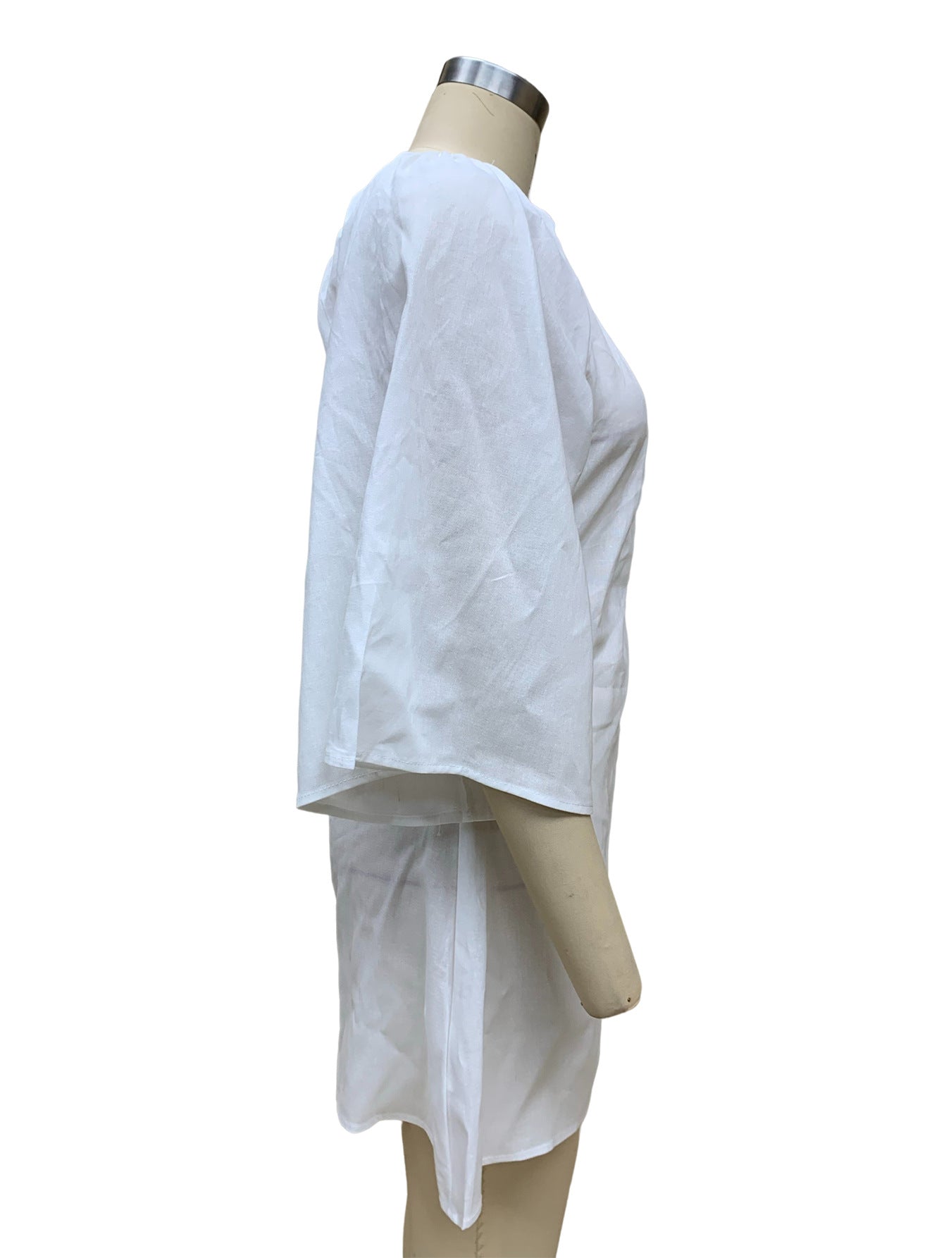 One Shoulder Linen A-Line Dress