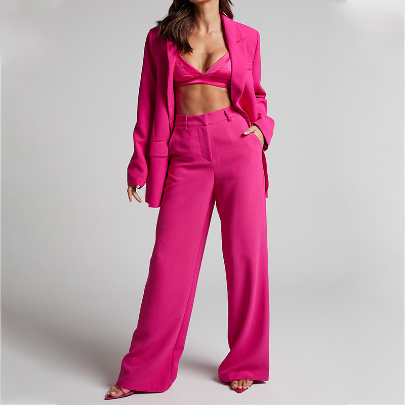 Magenta Blazer and Trousers Co-ords